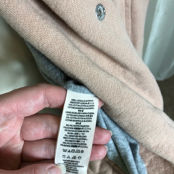 Free people oversized quilted blush‎ pink jacket - Picture 8 of 9